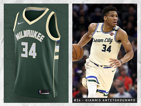 Camisetas nba Milwaukee Bucks baratas